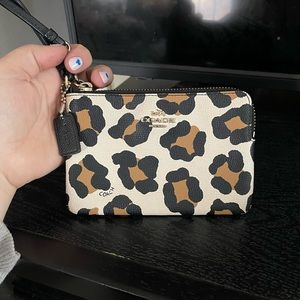 Coach wristlet- leopard.